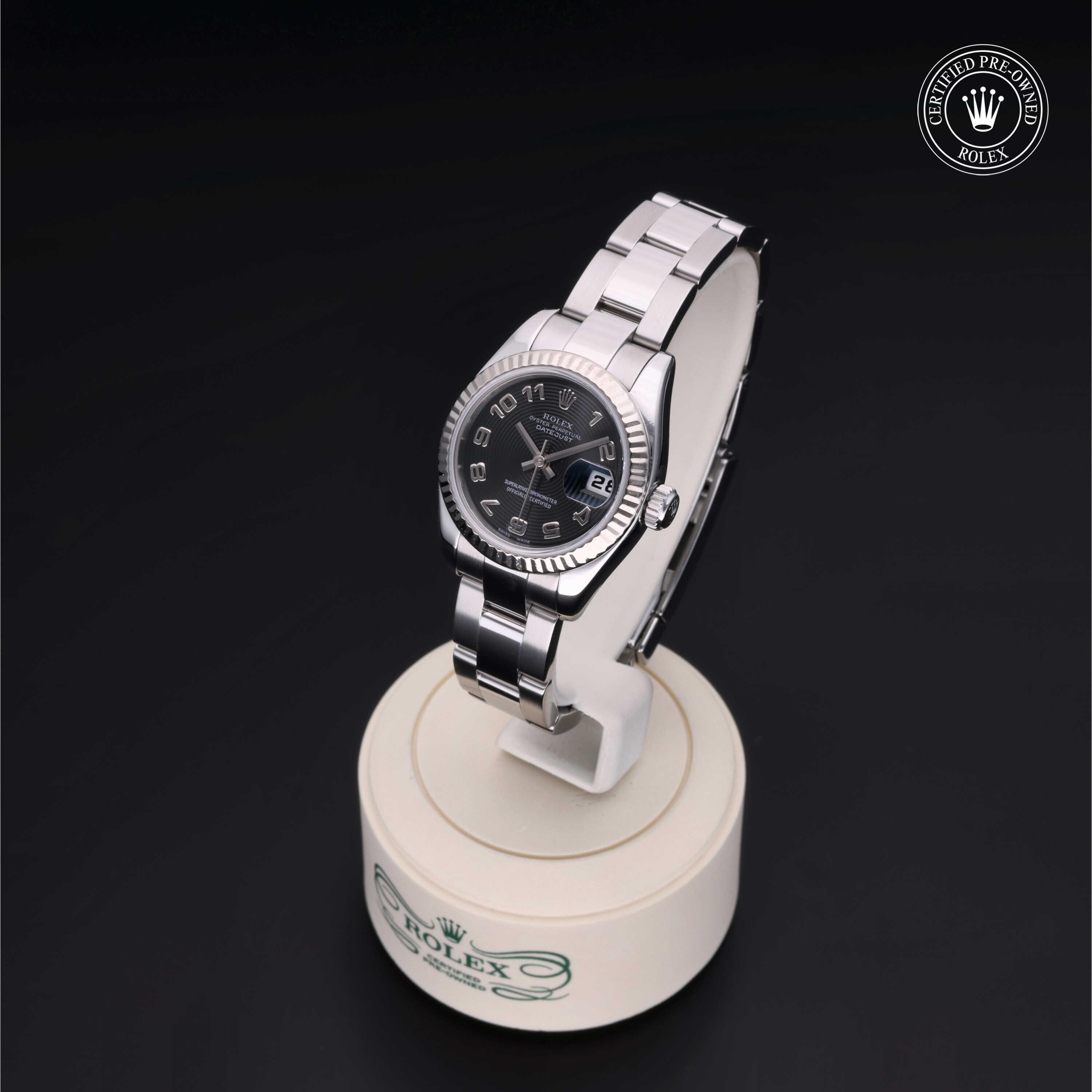 Rolex Lady-Datejust in Rolesor 18 Carat White M179174-0047 at Heller Jewelers