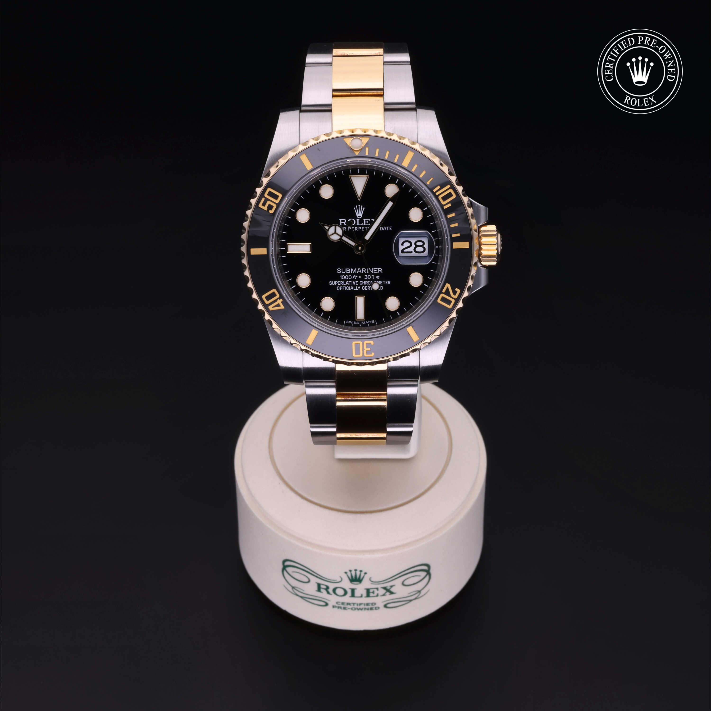 Rolex Submariner in Rolesor 18 Carat Yellow M116613LN-0001 at Heller Jewelers