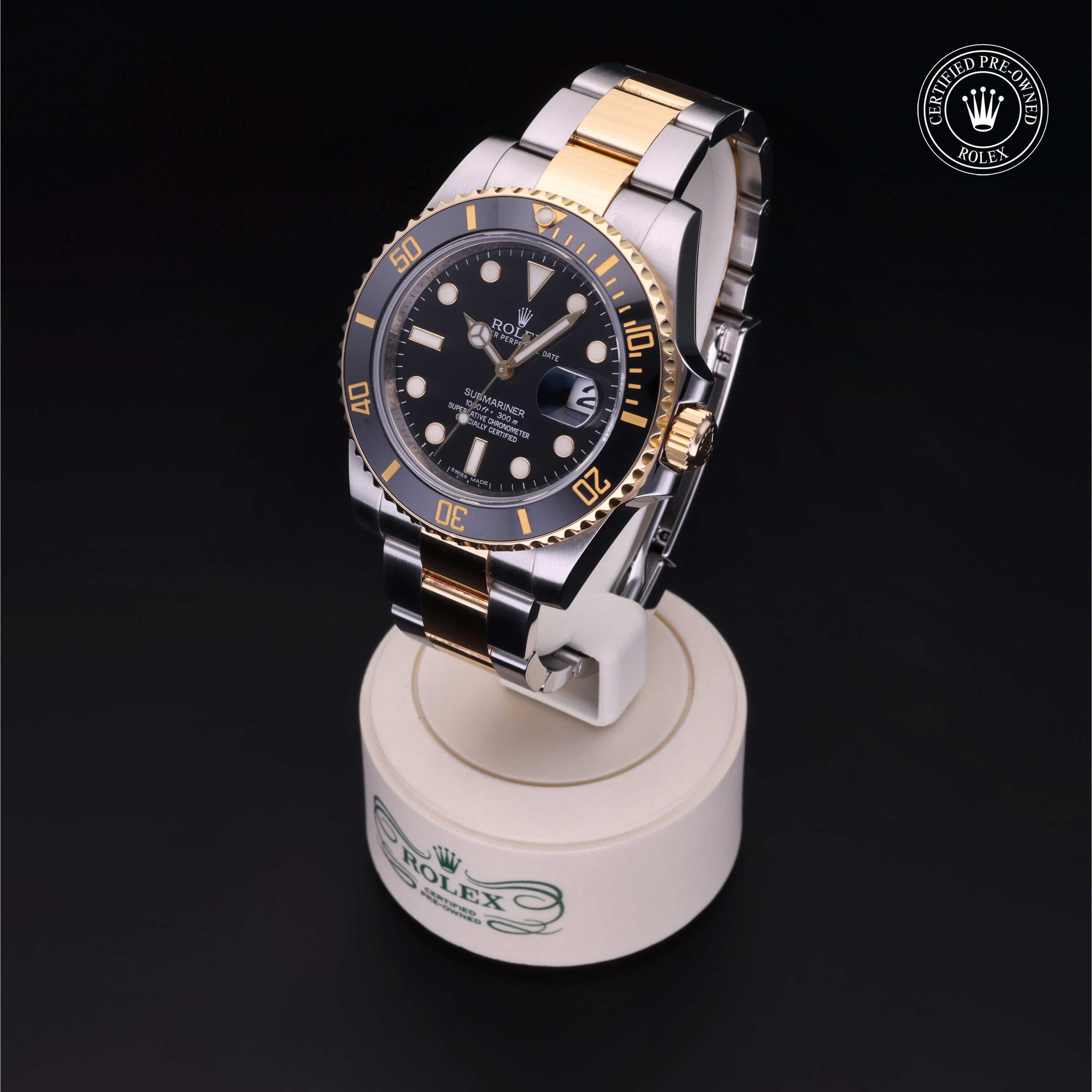 Rolex Submariner in Rolesor 18 Carat Yellow M116613LN-0001 at Heller Jewelers
