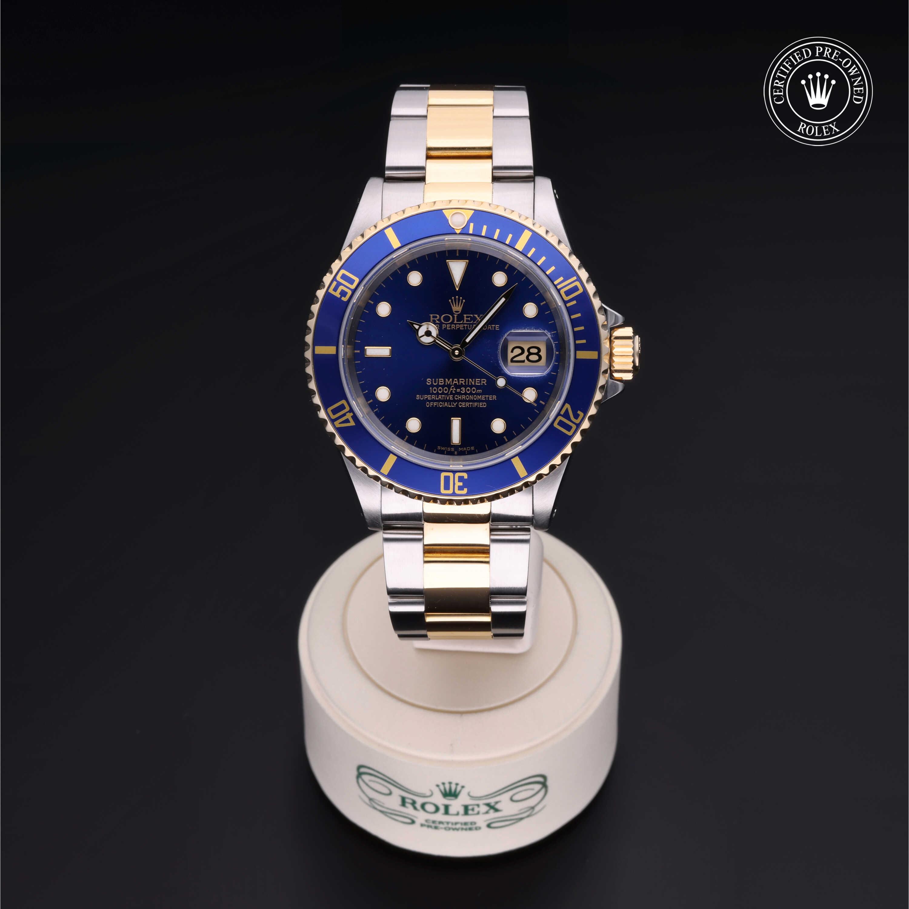 Rolex Submariner in Rolesor 18 Carat Yellow M16613-0012 at Heller Jewelers
