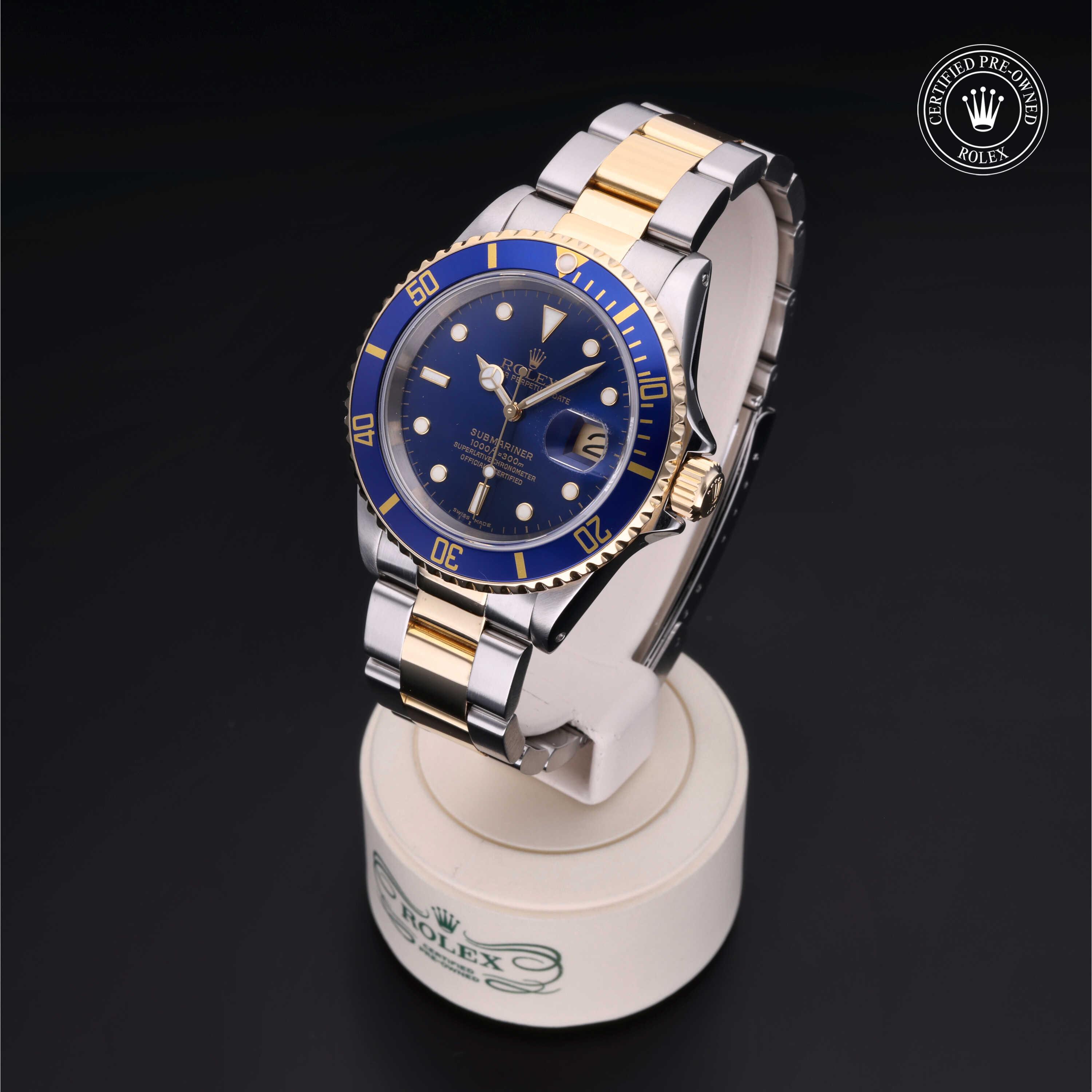 Rolex Submariner in Rolesor 18 Carat Yellow M16613-0012 at Heller Jewelers