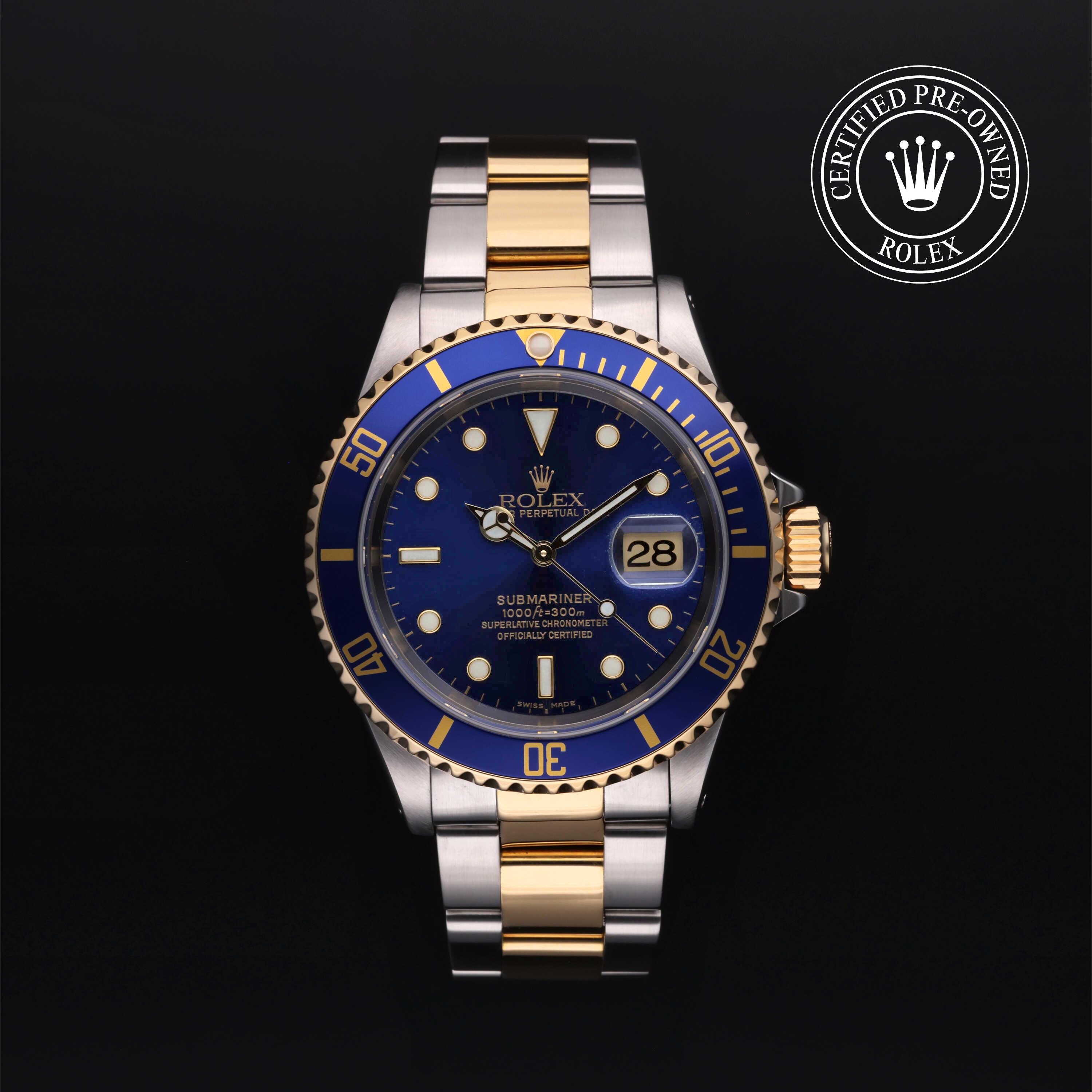 Rolex Submariner in Rolesor 18 Carat Yellow M16613-0012 at Heller Jewelers
