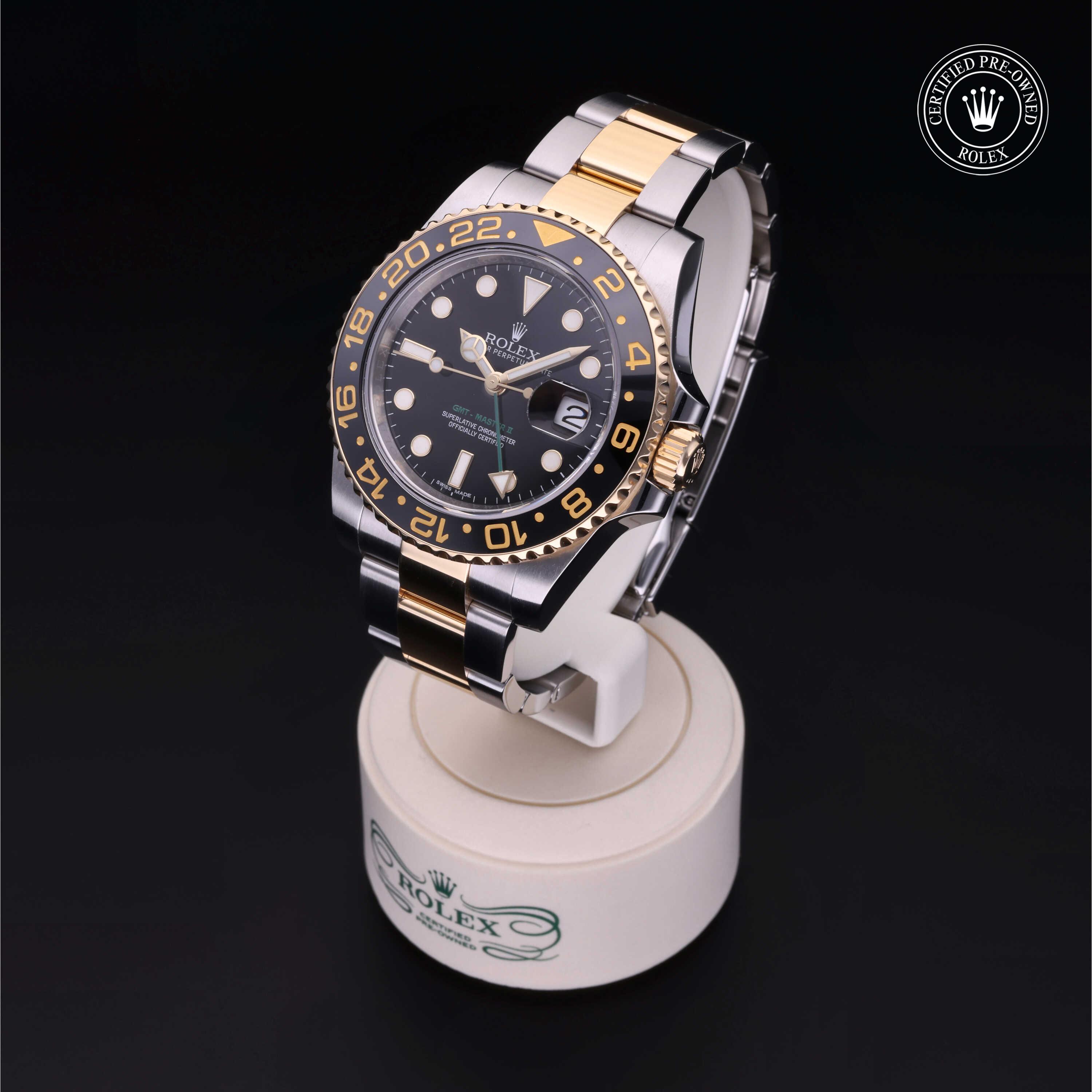 Rolex GMT-Master II in Rolesor 18 Carat Yellow M116713LN-0001 at Heller Jewelers