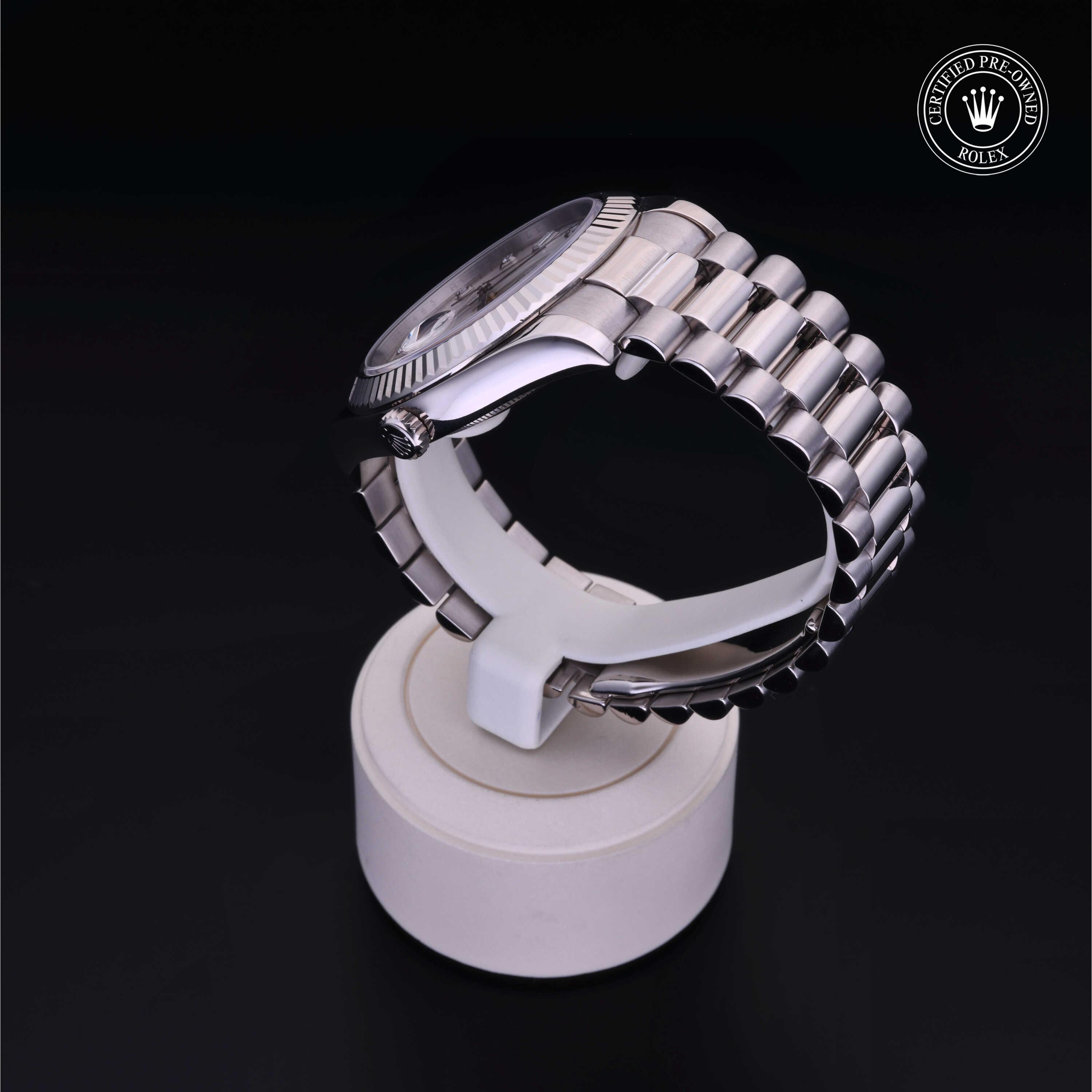 Rolex Day-Date in Gold 18 Carat White M218239-0006 at Heller Jewelers