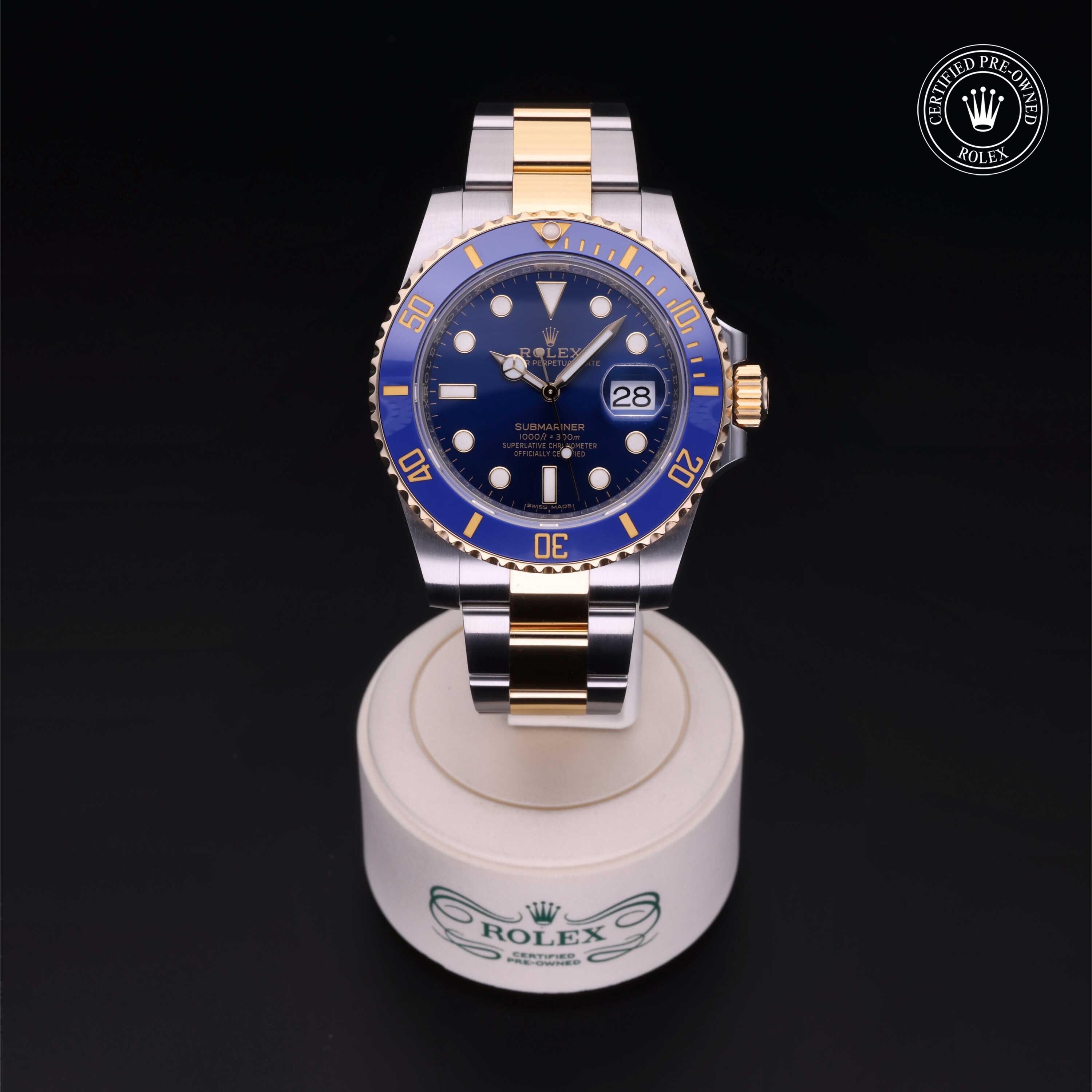 Rolex Submariner in Rolesor 18 Carat Yellow M116613LB-0005 at Heller Jewelers
