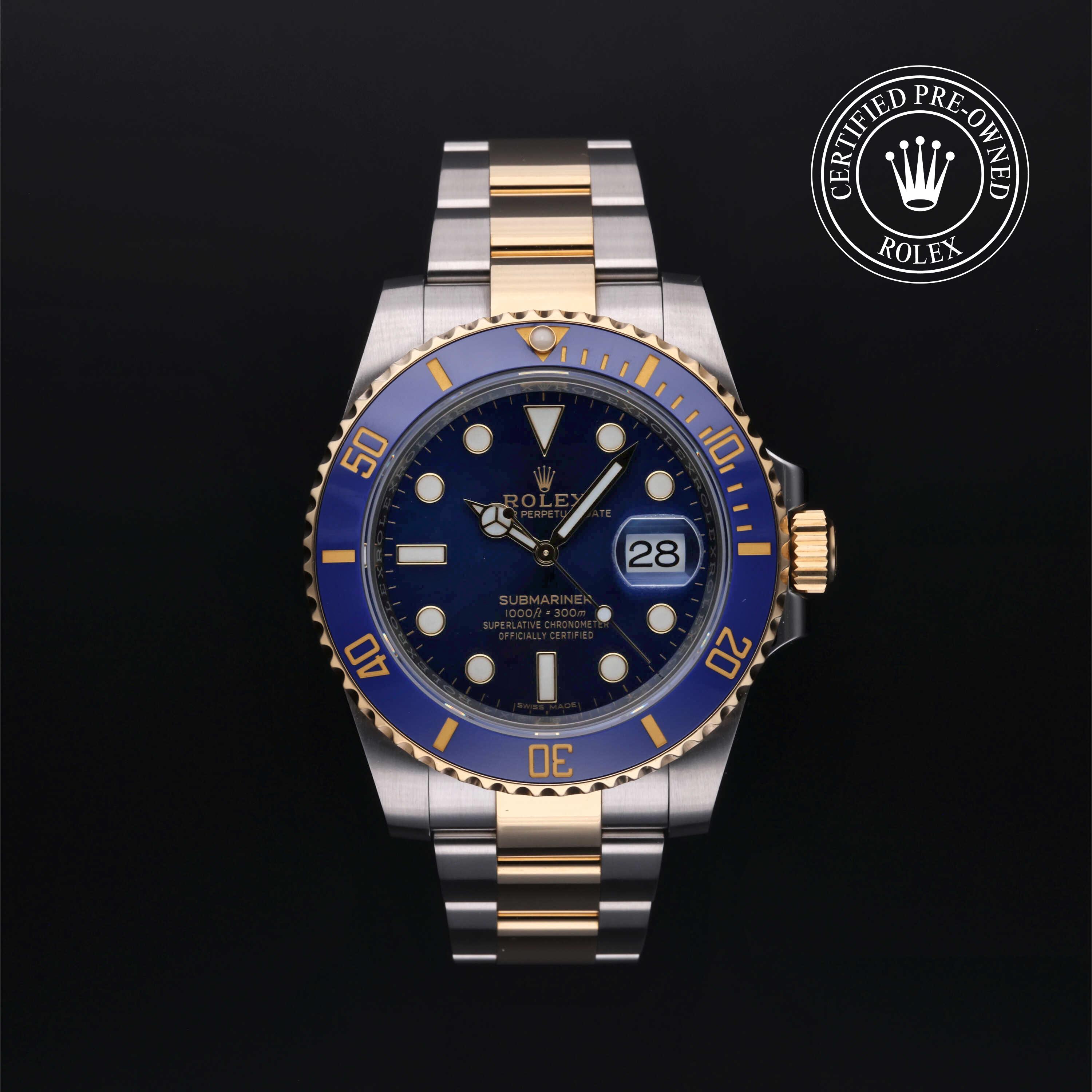 Rolex Submariner in Rolesor 18 Carat Yellow M116613LB-0005 at Heller Jewelers