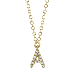 Diamond Intial 'A' Necklace