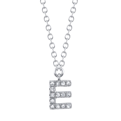 Diamond Initial 'E' Necklace