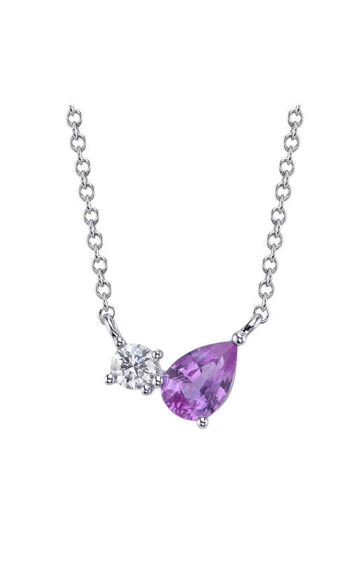 Diamond & Pink Sapphire Necklace