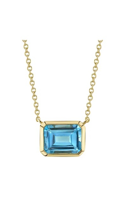 Emerald Blue Topaz Gemstone Necklace