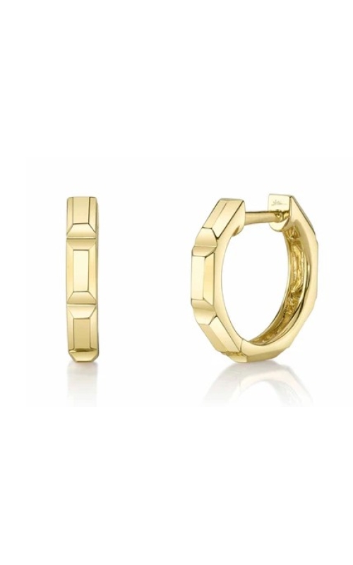 Octagon Geo Huggie Earrings