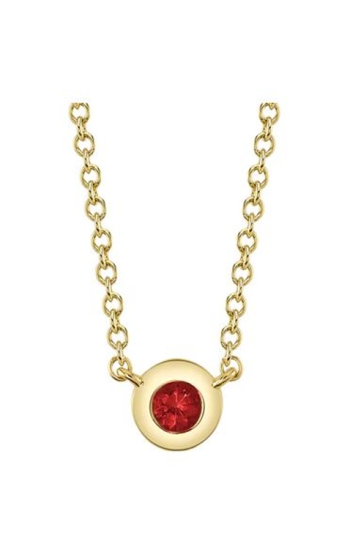 Ruby Bezel Necklace