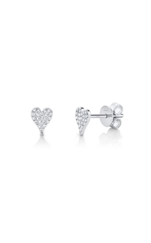 Diamond Heart Studs