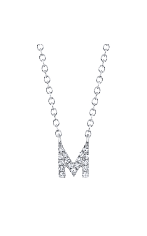 Diamond Initial 'M' Pendant