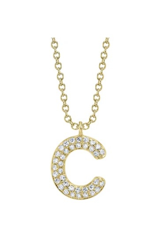 Diamond Initial 'C' Necklace