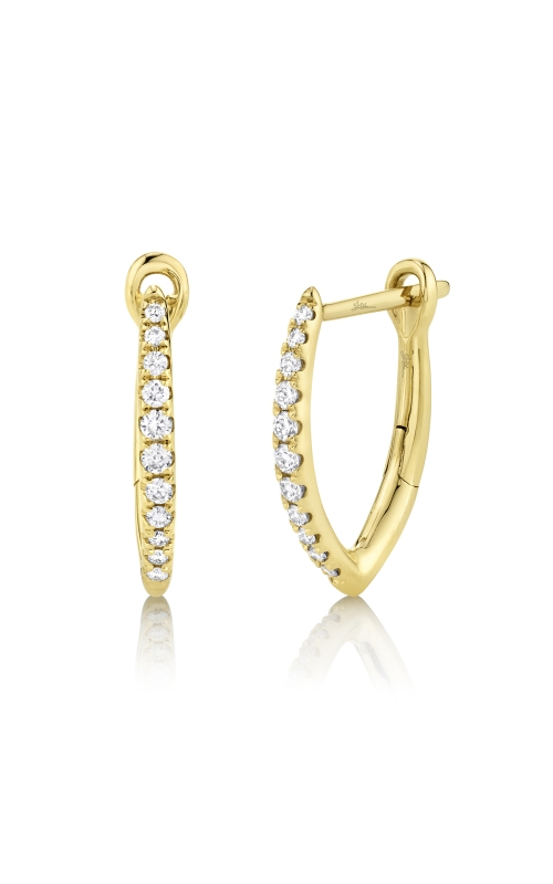 Diamond Pointed Hoop Earrings