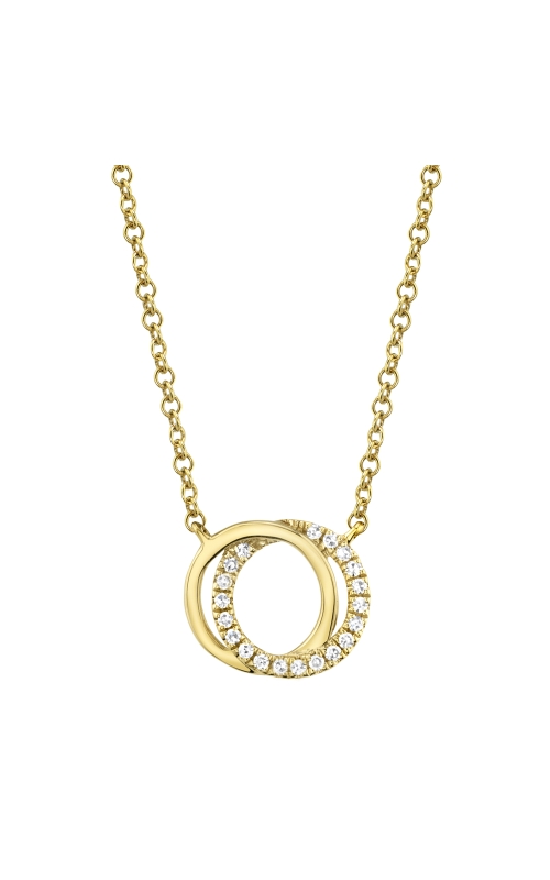 Diamond Love Knot Circle Necklace