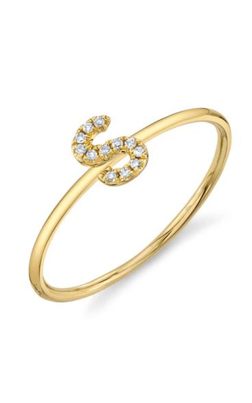 Diamond Initial 'S' Fashion Ring