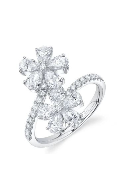 Diamond Pear Flower Ring