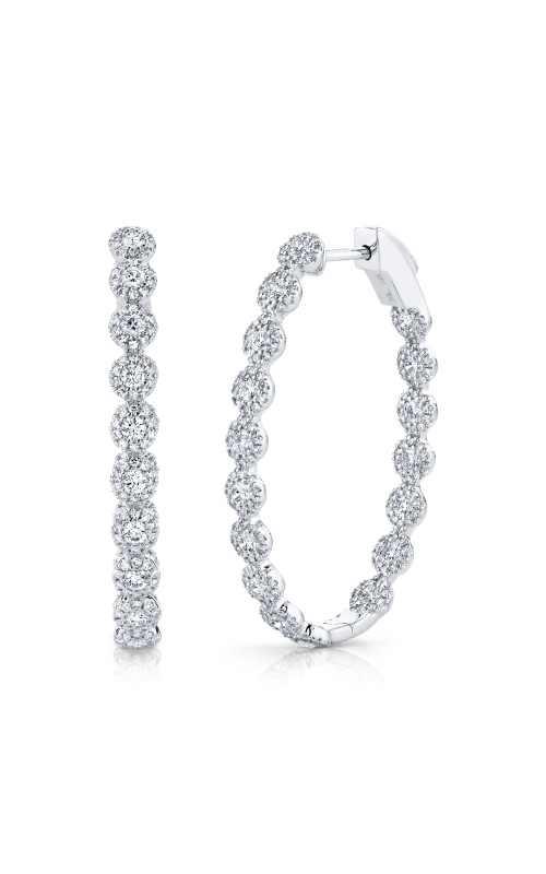 Diamond Oval Hoop Earring