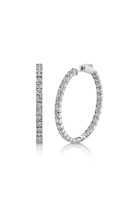 Diamond Inside Out Hoop Earring