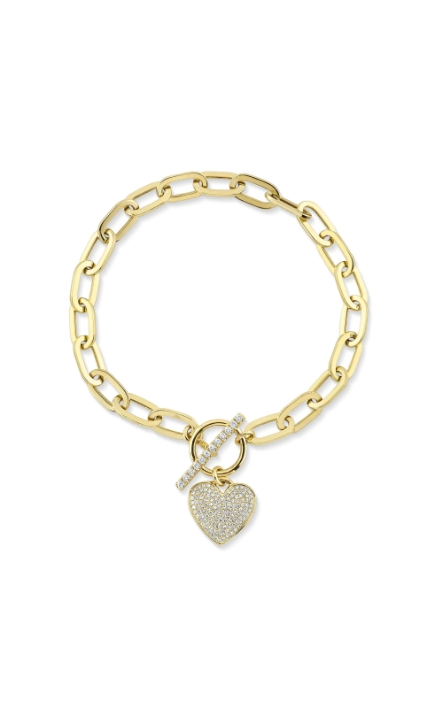 Diamond Heart Link Bracelet