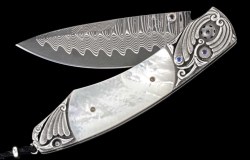William Henry Damascus Sterling Silver Pocket Knife