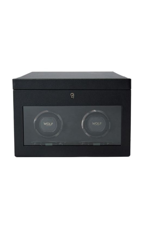 Wolf Double Watch Winder With Storage - British Racing Green