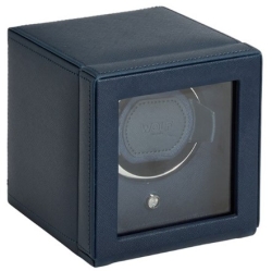 Wolf Cub Single Watch Winder With Cover - Blue