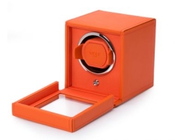 Wolf Cub Single Watch Winder With Cover - Orange