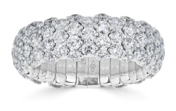 Diamond Domed Stretch Fashion Ring
