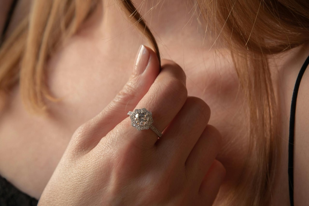 A welcoming jewelry store entrance, with the door slightly ajar.