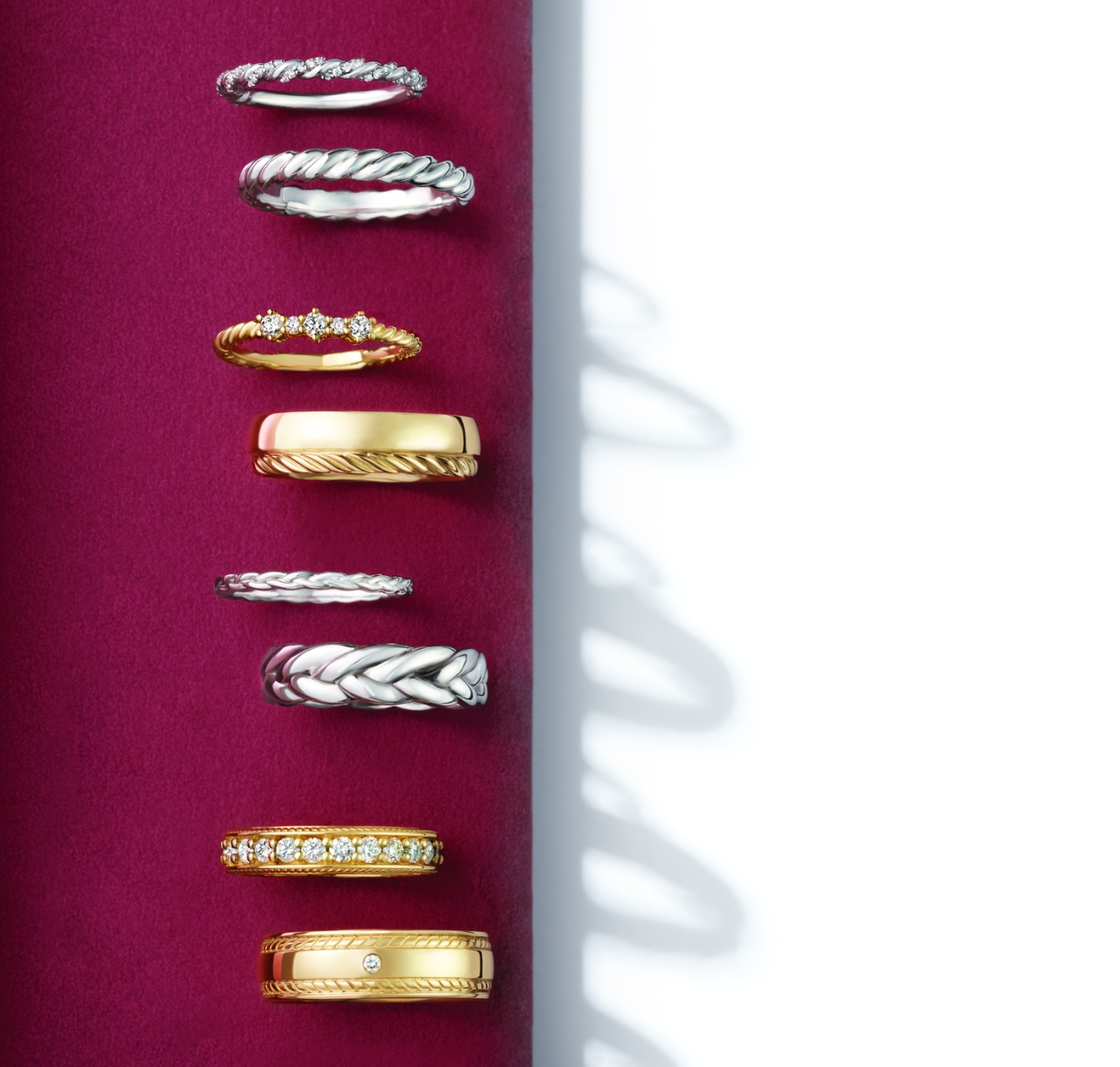  A multiple wedding band options to help design your set